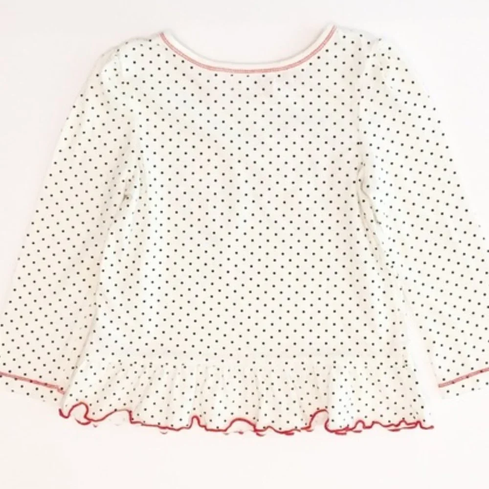 Kids Headquarters Polka dot bow Long sleeve Top